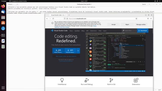 Kurs Python #0 - Instalacja Python i Visual studio Code na systemach Ubuntu/Debian смотреть онлайн