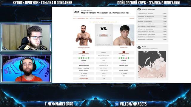 ACA 131 | АБДУЛВАХАБОВ, ХАСБУЛАЕВ - КИШЕВ, АЗАМ ГАФОРОВ | АНАЛИТИКА И ПРОГНОЗ НА ACA 131 | MMABETS смотреть онлайн