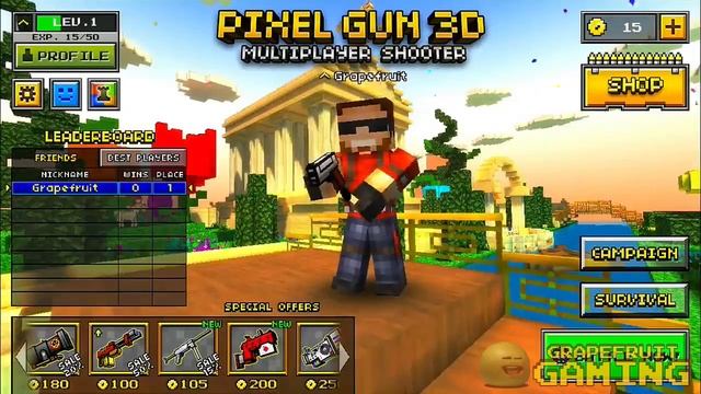 MINECRAFT WITH GUNS!? - Let's Play Pixel Gun 3D смотреть онлайн