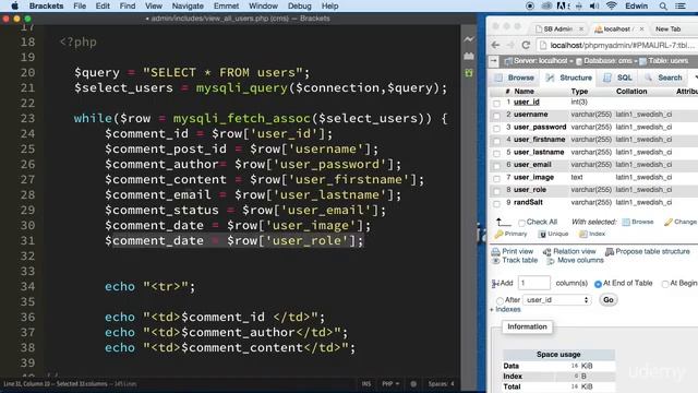 4 Creating the display query for users - CMS USERS - PHP COURSE CMS PROJECT смотреть онлайн