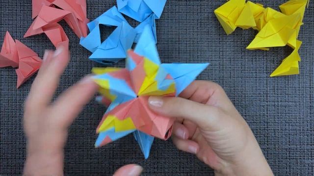 Оригами Кусудама Колючая Звезда/Prickly Star Kusudama