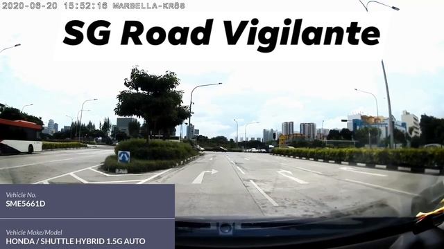 20jun2020 mountbatten road #SME5661D phv honda shuttle driving against traffic смотреть онлайн