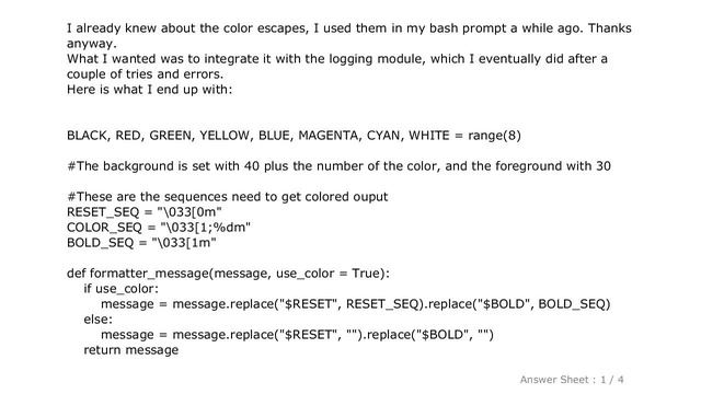 PYTHON : How can I color Python logging output? смотреть онлайн