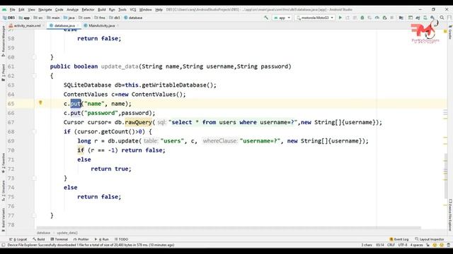#30 Update Data in Android SQLite DataBase | CRUD Operation | Android SQLite DataBase Tutorial смотреть онлайн