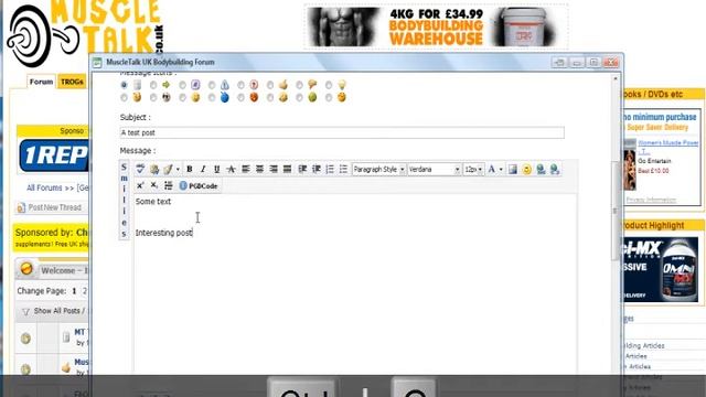 Adding a link to a MuscleTalk forum post смотреть онлайн