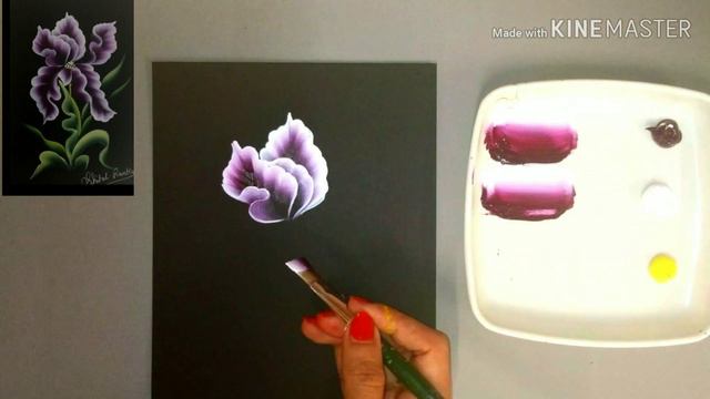 Tips And Tricks | How To Paint Iris Flower #acrylic #iris #flowers #tipsandtricks #trending #shital