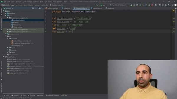 Kotlin SQLite Create, Insert, Read, Update ve Delete İşlemleri Detaylı Anlatım Part1 4K