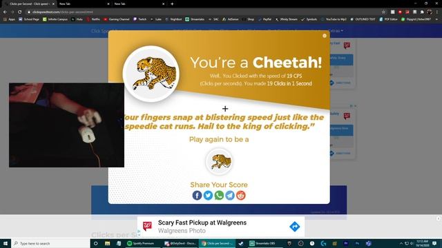 WORLD RECORD 21 CLICKS PER SECOND/CPS смотреть онлайн