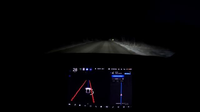 Tesla's SELF DRIVING Beta Avoids Deer At Night on Dirt Roads | Also Drives Without Headlights! смотреть онлайн