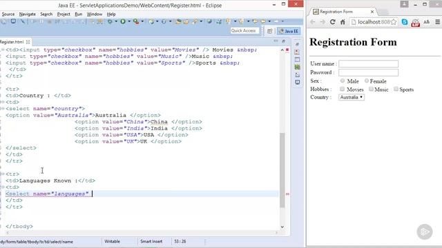 13-Handling Form Data in Servlets смотреть онлайн