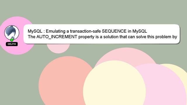 MySQL : Emulating a transaction-safe SEQUENCE in MySQL смотреть онлайн