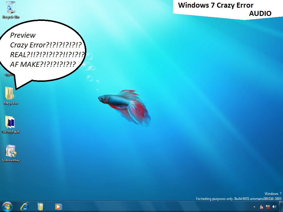 Windows 7 Crazy Error Preview Audio смотреть онлайн