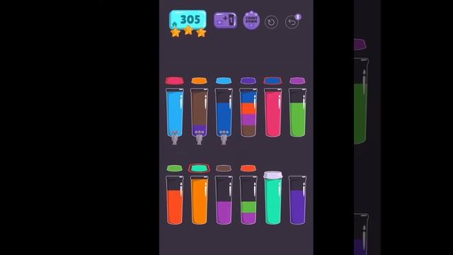 Cups - Water Sort Puzzle Level 305 ⭐️⭐️⭐️ смотреть онлайн