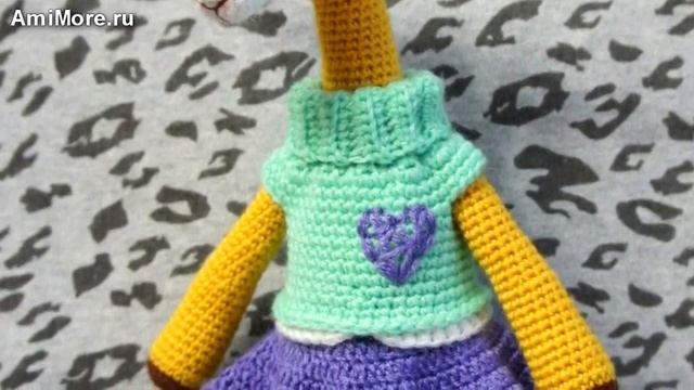 Амигуруми: схема Леди Жирафа. Игрушки вязаные крючком. Free crochet patterns. смотреть онлайн
