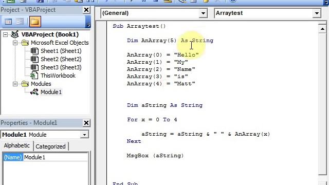 Excel VBA tutorial 25 Arrays смотреть онлайн