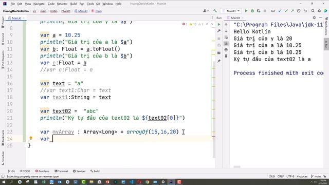 Kotlin P01 | Variable | if when for while.. | NullSafe | Method смотреть онлайн