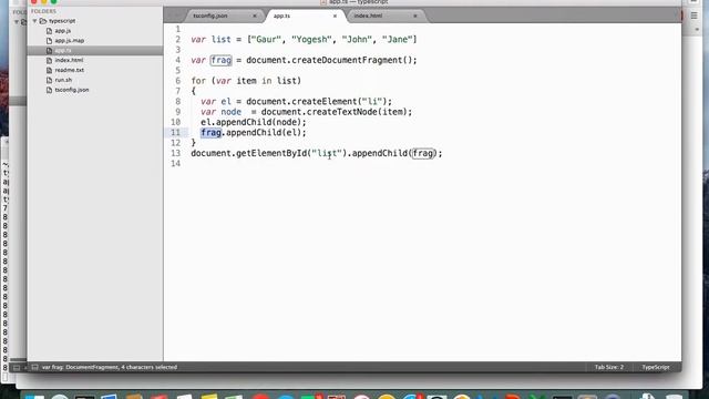 TypeScript for of usage in 1 min смотреть онлайн