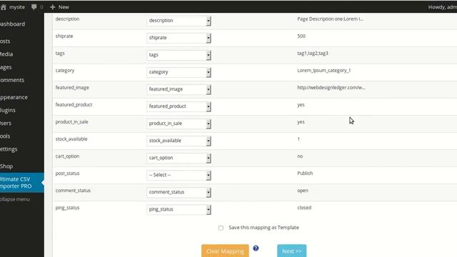 Eshop csv import using WP Ultimate CSV Importer 3.6 смотреть онлайн