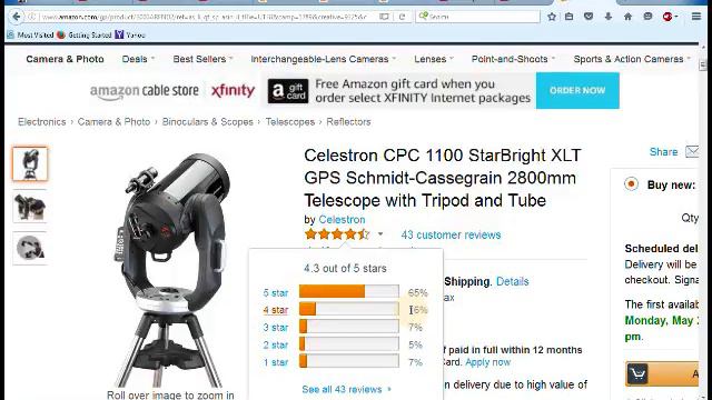 Celestron CPC 1100 StarBright XLT GPS Schmidt-Cassegrain 2800mm Telescope with Tripod and Tube смотреть онлайн