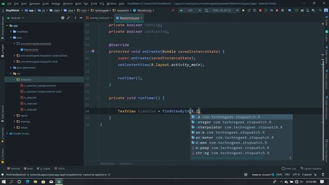 How to Create StopWatch from Scratch in Android Studio | Android Studio Tutorial |Android Projects смотреть онлайн