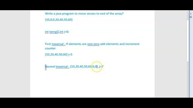 Java Program to move all zeroes to end of array | Learn with Krishna Sandeep смотреть онлайн