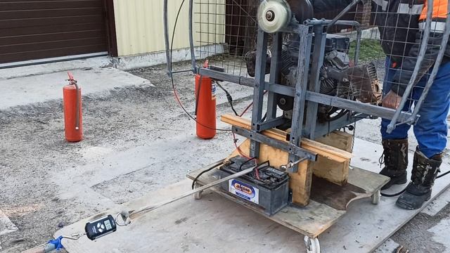 Винтомоторная HONDA GX-670 24 л.с. Замер тяги и частоты вращения воздушного винта. смотреть онлайн
