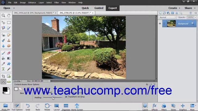Photoshop Elements 2019 Tutorial The Content-Aware Move Tool Adobe Training смотреть онлайн