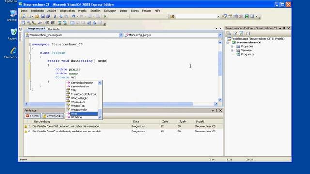 Microsoft Visual Basic 2008: Tutorial 7 // Visual C# // Visual C++ 2008 Teil 1 смотреть онлайн