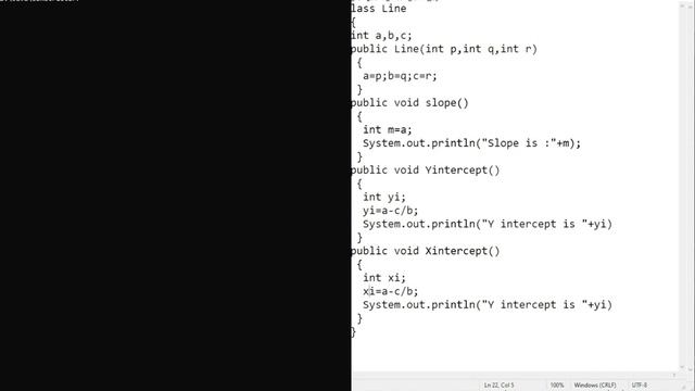 Java Constructer Program to find slope of Lines, X interception & Y interception смотреть онлайн