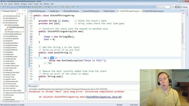 Activity: Stack ADT using an array смотреть онлайн