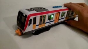 Поезд игрушка, Электровагон, 32 см свет, звук, инерция, откр. дверей, электричка, модель