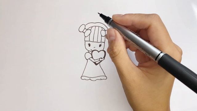 Как легко нарисовать КУКЛУ|Маленькую девочку|How to draw a Doll|little girl смотреть онлайн