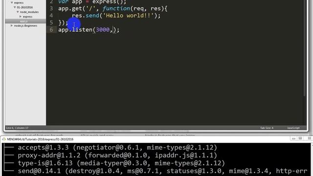 node.js + express.js bangla tutorial 1 смотреть онлайн