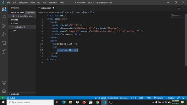 HTML for beginners - Ordered list смотреть онлайн