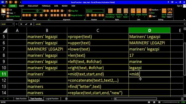 Text Function | MS Excel смотреть онлайн