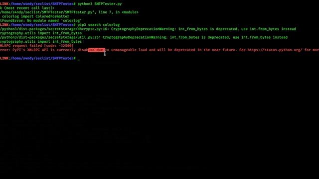 Fix ModuleNotFoundError: No module named colorlog pip3 install смотреть онлайн