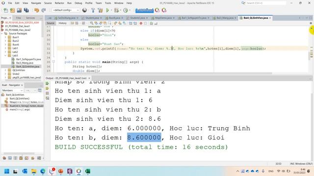 #MOB1014 #Java1 Lab3 Bài 4 Quản Lý Sinh Viên Sử Dụng 2 Mảng Trong Java смотреть онлайн