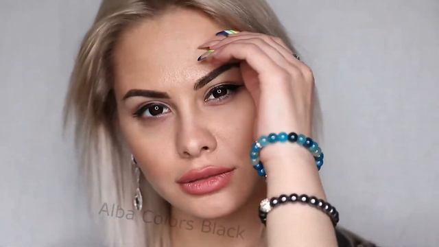 Цветные линзы для глаз (черные) Alba Colors Black смотреть онлайн