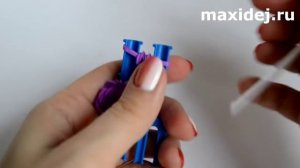 Зайчик из резинок на рогатке | Bunny Rainbow Loom