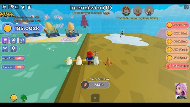 From 7 000 to 350 000 studs in Roblox Flappy Bird Race смотреть онлайн