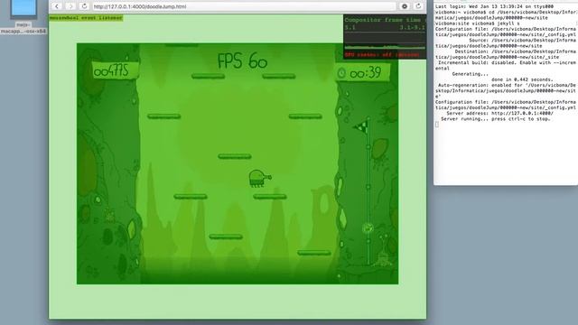 52 - How to make a Doodle Jump - Running with Jekyll + Nw.js 60 FPS смотреть онлайн