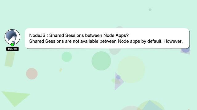 NodeJS : Shared Sessions between Node Apps? смотреть онлайн