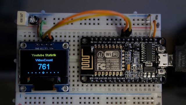 ESP8266 - WiFi Youtube Stats v.2.0 (YouTube Data API) & SSD1306 смотреть онлайн