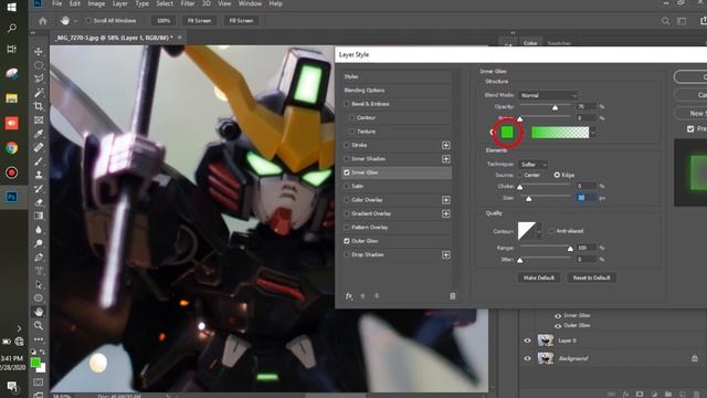 Membuat efek Mata Gundam Bersinar (Glowing Eyes) di Photoshop (English sub) смотреть онлайн