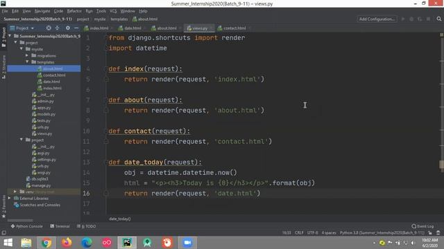 Summer_Internship_2ndJune2020(Django Programming) смотреть онлайн