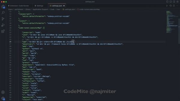 How to change Code Runner commands for compiling any programming language - VS Code tutorial