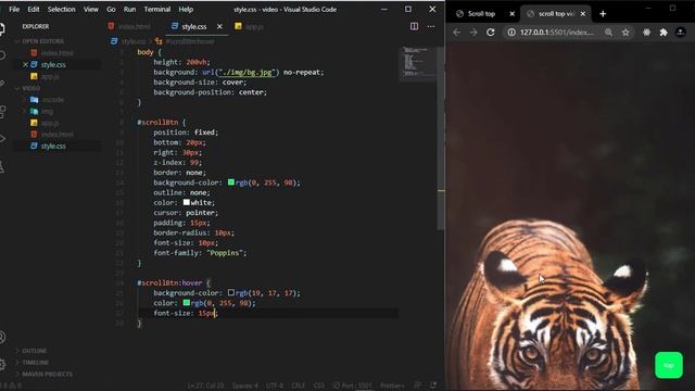 SCROLLTOP BUTTONHTML CSS & JS смотреть онлайн