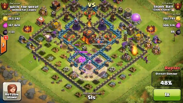 clash of clans : Shark Bait 910k+ loot, 30cups, 100% win смотреть онлайн