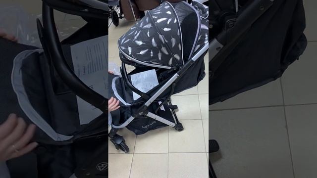 Прогулочная коляска Luxmom 609 с перьями смотреть онлайн