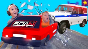 ЛАДА БПАН против УАЗ ПОЛИЦИЯ Участвуем в ГОНКАХ против ВАЗ 2108